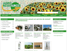 Tablet Screenshot of agroressources.com